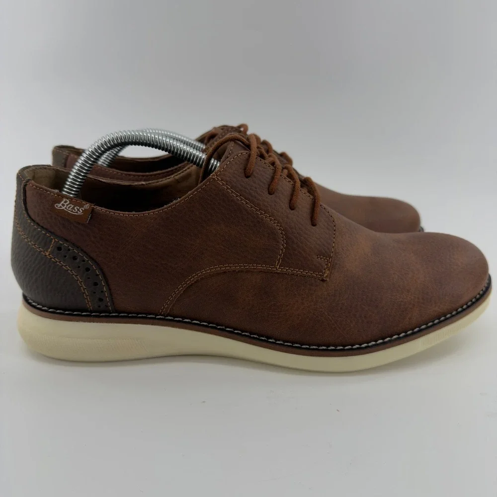 GH Bass Mens Brown Oxford Dress Shoes Size 10 Casual Derby